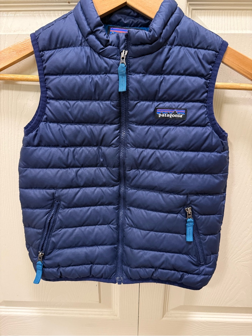 Patagonia Kids Navy Puffer Vest - Insulated Sleeveless Jacket